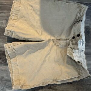 Abercrombie & Fitch Tan Flat Front Shorts